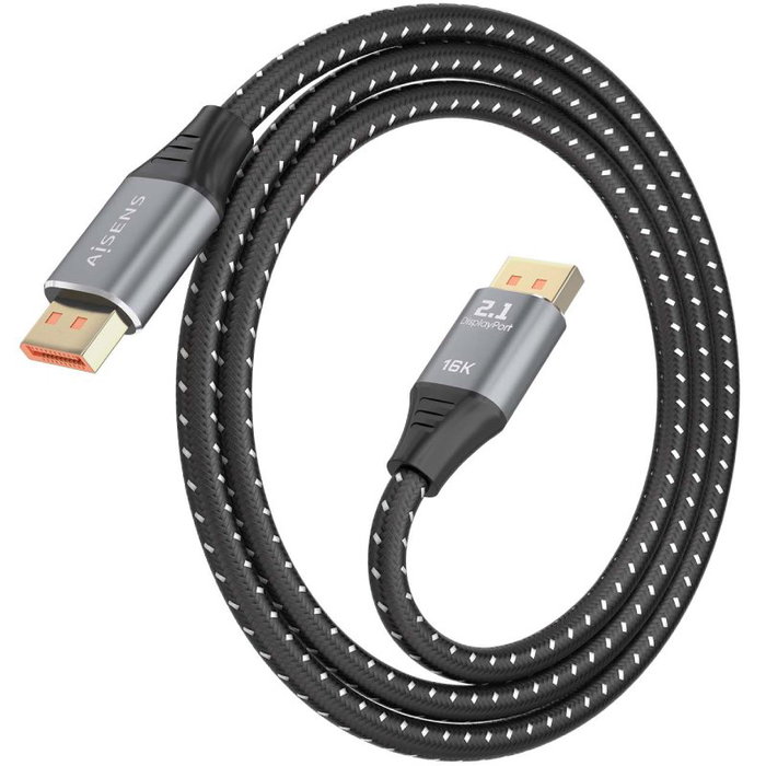 Aisens Cable DisplayPort 2.1 16K 80Gbps 1m Negro